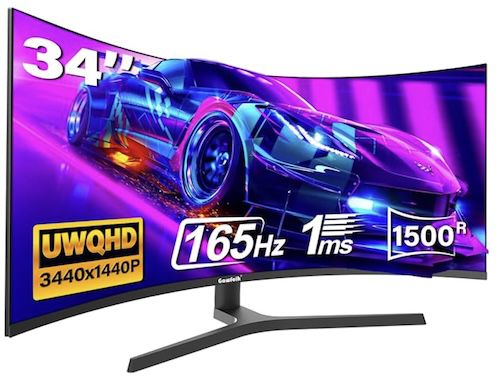 🖥️ Gawfolk 34 Zoll Ultrawide Curved Gaming Monitor 165 Hz ab 174,69€ (statt 210€)