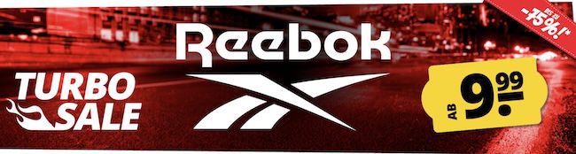👟👕 Reebok Turbo Sale ab 9,99€ + 5€ Gutschein ab 60€