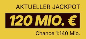💰 Maximal Jackpot 🤑 120 Mio.: 2 Eurojackpot Felder für nur 0,20€   nur für Neukunden