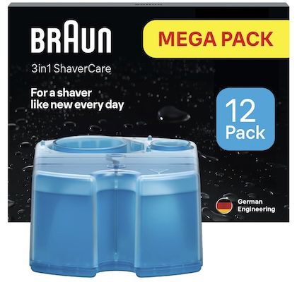 💧 12er Pack Braun 3in1 ShaverCare Reinigungskartuschen für 47,49€ (statt 58€)