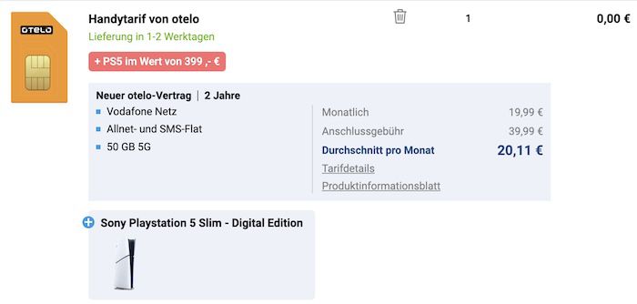 🎮📱  Sony PlayStation 5 Slim Digital GRATIS + Vodafone 50GB Allnet für 19,99€ mtl + 50€ Bonus 🎮📱  Sony PlayStation 5 Slim Digital GRATIS + Vodafone 50GB Allnet für 19,99€ mtl + 50€ Bonus