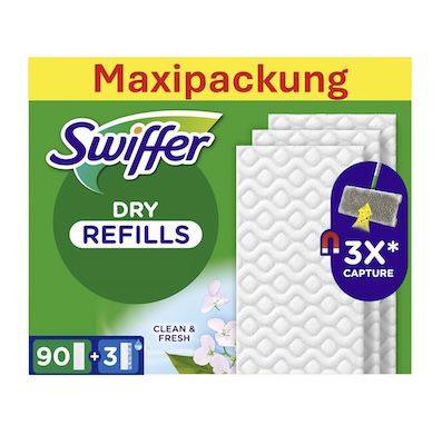 🧹 4x 90er Pack Swiffer Bodenwischer Nachfüllpackung für 32,80€ (statt 52€)