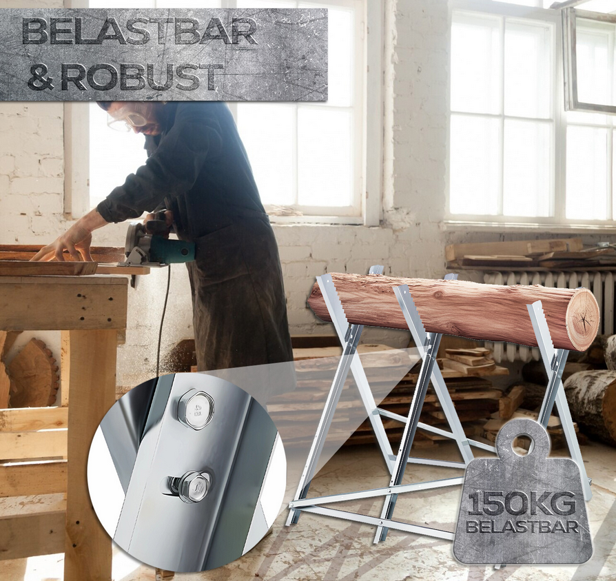 GARMIO klappbarer Metall Sägebock max 150kg für 19,99€ (statt 28€)