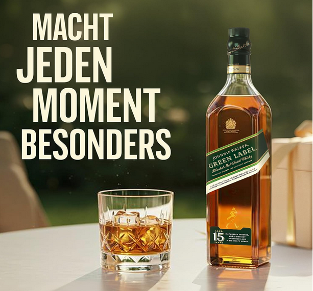 Johnnie Walker Green Label Blended Scotch Whisky 15 Jahre 0,7l für 31,58€ (statt 47€)