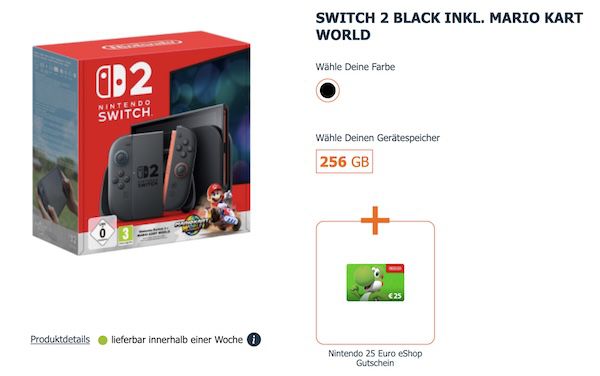 🎮 Nintendo Switch 2 Mario Kart World für 1€ + Telekom Allnet 150GB für 29€ mtl. + 25€ Guthaben