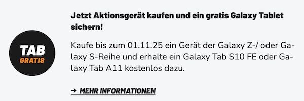 🔥 Galaxy Tab A11 GRATIS dazu 📱 Samsung Galaxy S25 für 99,99€ + Vodafone 50GB Allnet für 19,99€ mtl