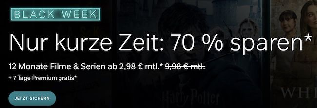 KNALLER! 🔥 70% Ersparnis 🍿 12 Mon. WOW TV Filme + Serien für 2,98€ mtl (statt 10€)