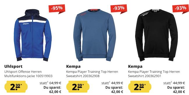 👕⚽️ SportSpar: Fixpreis Sale - Alles nur 2,99€ zzgl. VSK + 5€ Gutschein 👕⚽️ SportSpar: Fixpreis Sale Alles nur 2,99€ zzgl. VSK + 5€ Gutschein