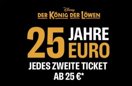 🔥 Crazy 🤯 König der Löwen Musical jedes 2. Ticket ab nur 25€ ➡️ Kat. 1 Premium nur 35€