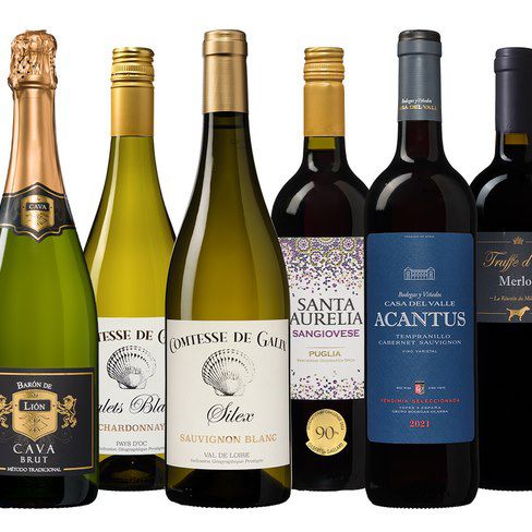 🍇🍷 6 prämierte Rotweine inklusive 2 Weingläser für 39,13€ (statt 64€)