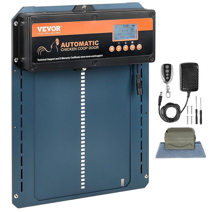 🐔 VEVOR automatische Hühnerklappe (21x26cm) mit Lichtsensor für 55€ (statt 65€)