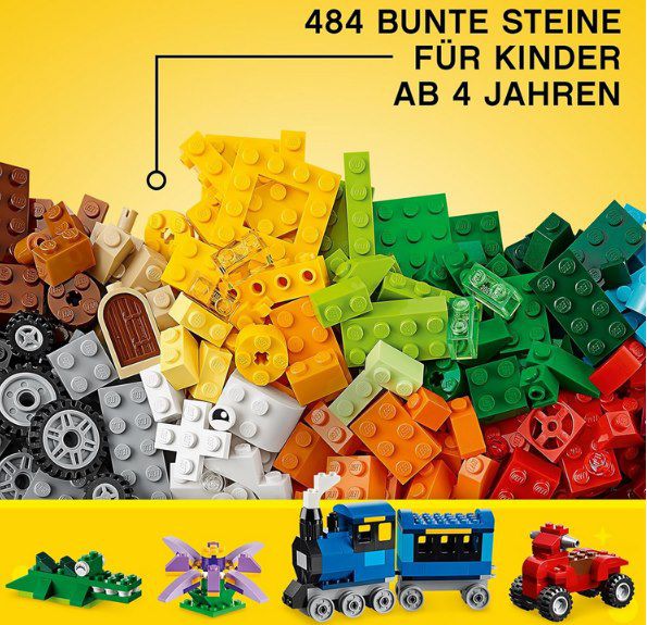 🧱 LEGO 10696 Classic Mittelgroße Bausteine Box (484 Teile) für 14,99€ (statt 23€)