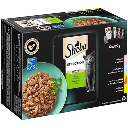 🐈 4 x 12er Pack Sheba Selection Feine Vielfalt Katzennassfutter ab 17,15€ (statt 25€)