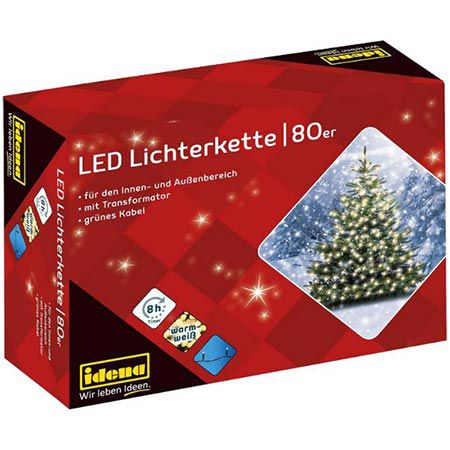 💡 Idena LED Lichterkette mit 80 LEDs in Gold-Gelb, 15,9m für 7,67€ (statt 14€)