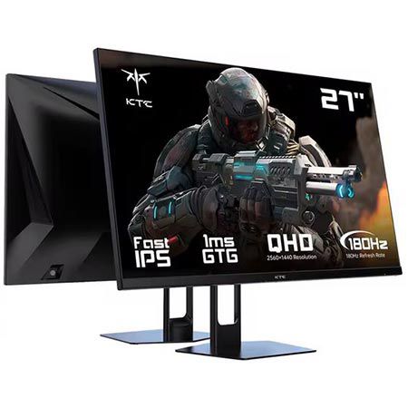 🖥️ KTC H24T22C 27″ QHD Gaming-Monitor mit 180Hz + 1ms für 128,28€ (statt 170€)