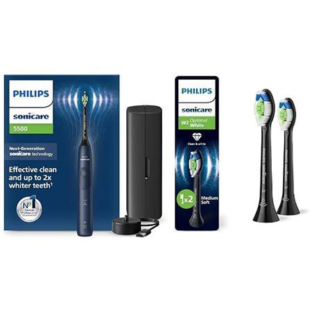 🪥 Philips Sonicare 5500 Zahnbürste + 2er Pack W2 Optimal White für 89,99€ (statt 103€)