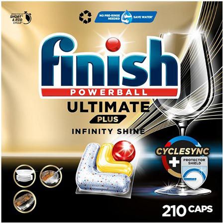 🍽️ 210er Pack Finish Ultimate Plus Infinity Shine Citrus Tabs für 42,29€ (statt 50€)