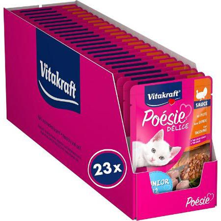 🙀 23er Pack Vitakraft Poésie Délice Junior mit Pute ab 11,69€ (statt 16€)