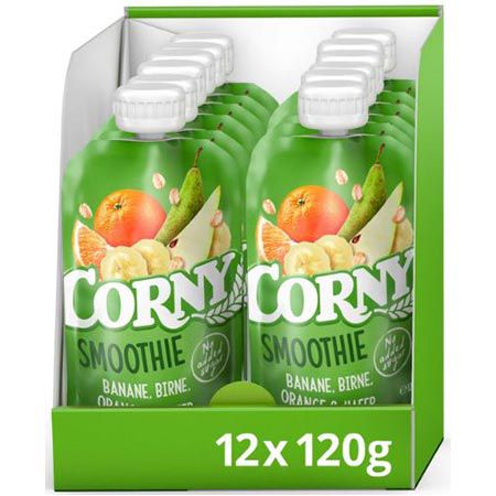 🍐 12er Pack Corny Frucht Quetschie Smoothie, je 120g ab 10,35€ (statt 16€)