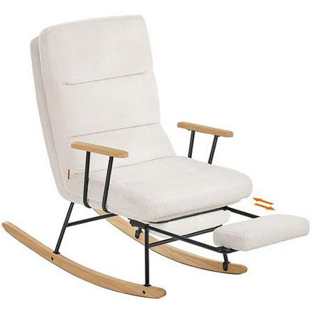 💺 Songmics Schaukelstuhl mit Füßen aus Kautschukholz für 88,99€ (statt 110€)
