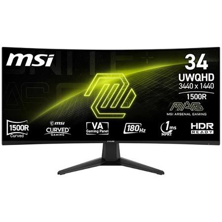 🖥️ MSI MAG 346CQ 34″ UWQHD 180Hz Curved Gaming Monitor für 269€ (statt 300€)