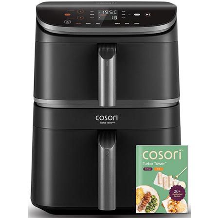 🍟 Cosori Turbo Tower Airfryer mit 2 Kammern & 10,8L für 189,99€ (statt 240€)