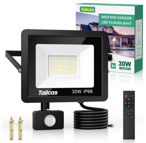 💡 Tailcas 30W LED Strahler mit Bewegungsmelder für 12,99€ (statt 20€)