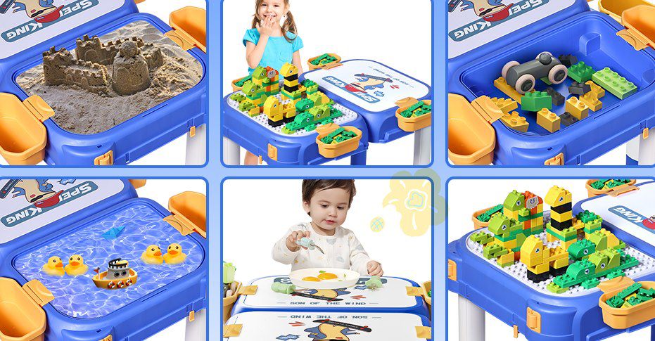 🧒 Fygurso Kindertisch mit Stuhl + 90 große Bausteine für 24,99€ (statt 50€)