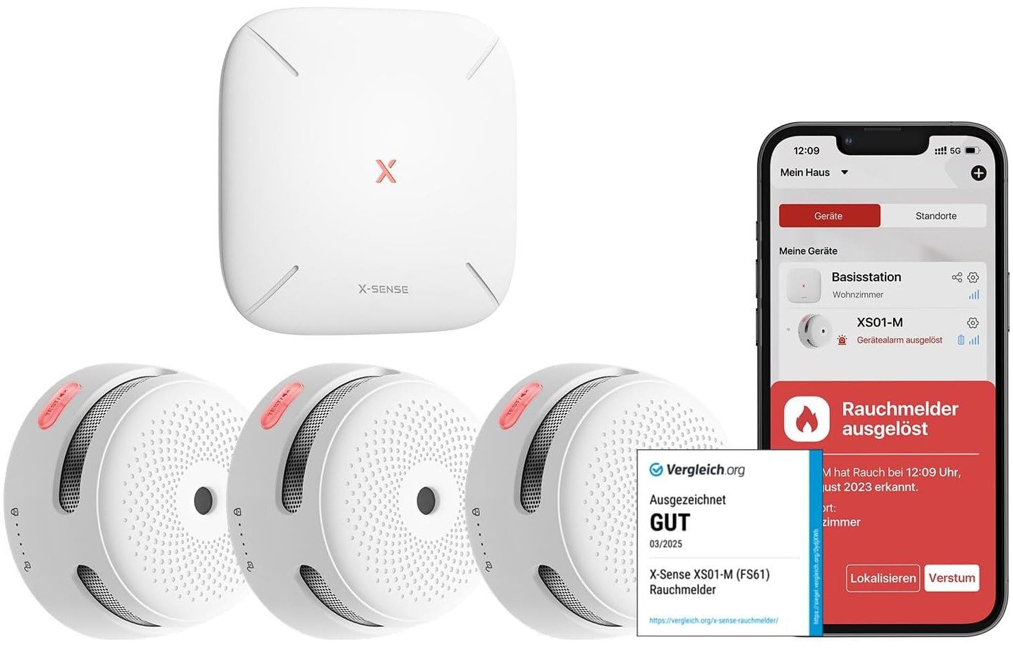🚒 3x X Sense Smart Rauchmelder FS31 mit Basistation + 🌡️ Hygrometer für 59,99€ (statt 90€)