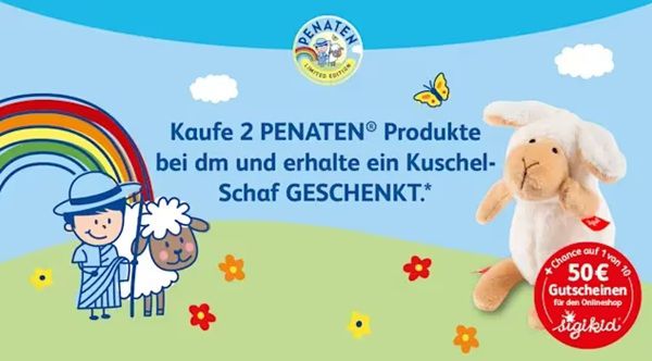 PENATEN Produkte bei dm kaufen   sigikid Kuschel Schaf gratis erhalten