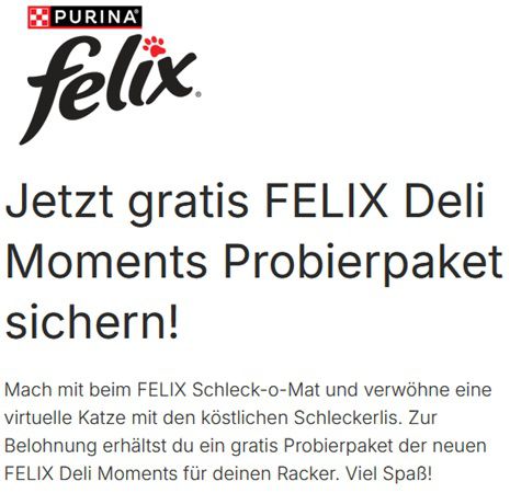 Purina® FELIX® Schleck o mat Aktion