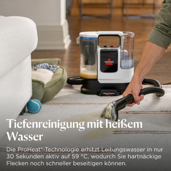 🫧 Bissell 3924N SpotClean ProHeat Advanced Teppich  & Polsterreiniger für 179,99€ (statt 250€)
