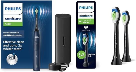 🪥 Philips Sonicare 5500 Zahnbürste + 2er Pack W2 Optimal White für 89,99€ (statt 103€)