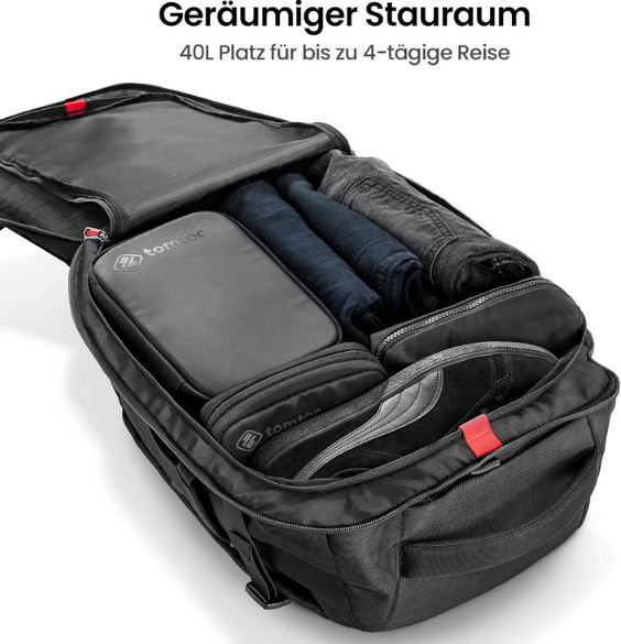 🎒 tomtoc Reiserucksack mit Laptopfach, 40L, TSA Freundlich für 68,79€ (statt 83€)