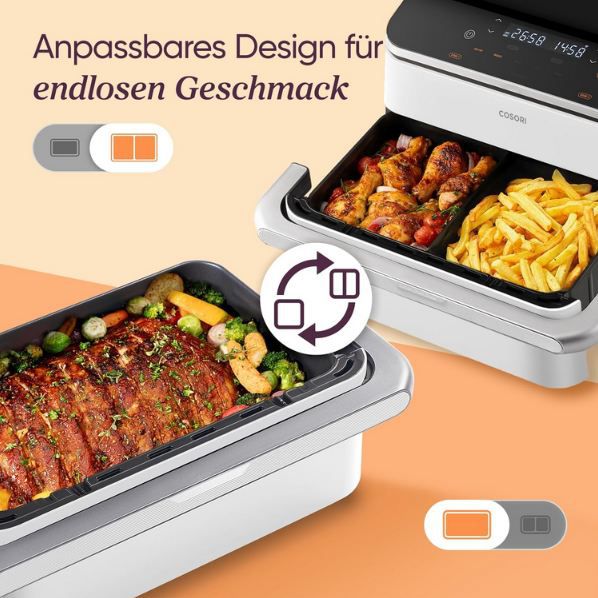 🍟 Cosori Dual Blaze TwinFry Heißluftfritteuse, 10L für 199,99€ (statt 230€)