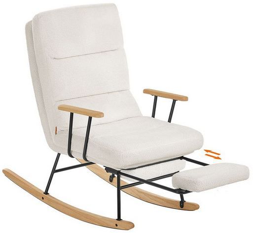 💺 Songmics Schaukelstuhl mit Füßen aus Kautschukholz für 88,99€ (statt 110€)