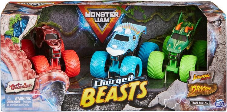 🛻 3er Pack Monster Jam Charged Beasts Trucks für 12,49€ (statt 20€)