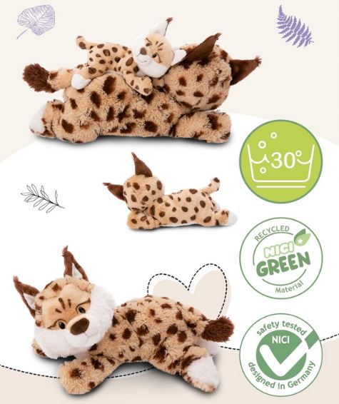 🐈 NICI Wild Friends Kuscheltier Luchs Mutter & Kind für 17,99€ (statt 25€)