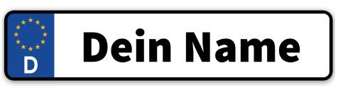 60% Rabatt auf personalisierte Kennzeichen   z.B. 70 x 15cm für 26,97€ (statt 45€)