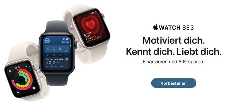 🔥⌚ MacTrade: 50€ Rabatt auf Apple Watch Ultra 3, Series 11 oder SE 3 + 0% Finanzierung