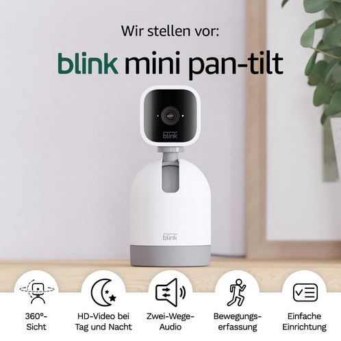 📹 Blink Mini Pan Tilt HD Überwachungskamera mit 2 Wege Audio für 25,99€ (statt 35€)