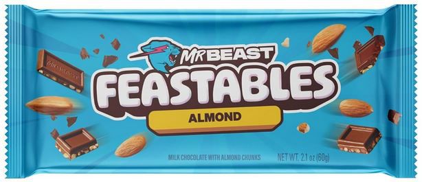🍫 10er Pack Mr.Beast Feastables Schokolade, Almond ab 15,30€ (statt 20€)