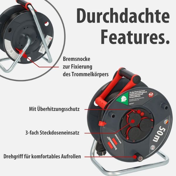 🔌 Brennenstuhl Garant V2 Outdoor Kabeltrommel mit 50m für 76,39€ (statt 90€)