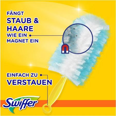 🧹 Swiffer Staubmagnet Starter Set mit Griff + 7 Nachfülltücher ab 4,71€ (statt 8€)