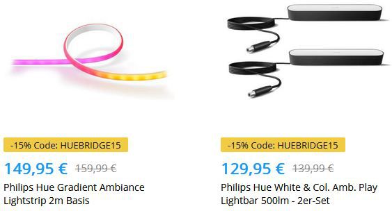 💡 Tink: 15% Rabatt auf Philips Hue Smart Home Sets inkl. Bridge