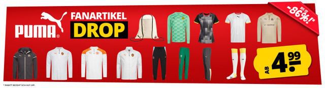 👕 Puma Fanartikel Sale ab 4,99€   z.B. Olympique Marseille Sweatshirt ab 16,99€