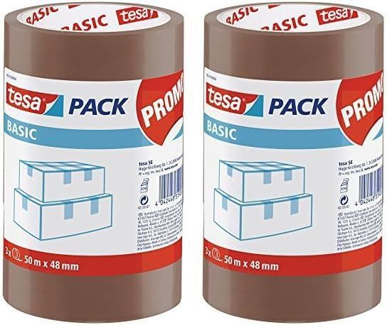 📦 2 x 3er Pack tesa Basic Pack Verpackungsklebeband für 8,88€ (statt 12€)