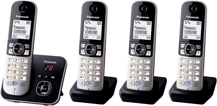 ☎️ Panasonic KX TG6824GB DECT mit 4 Mobilteilen für 89,20€ (statt 100€)