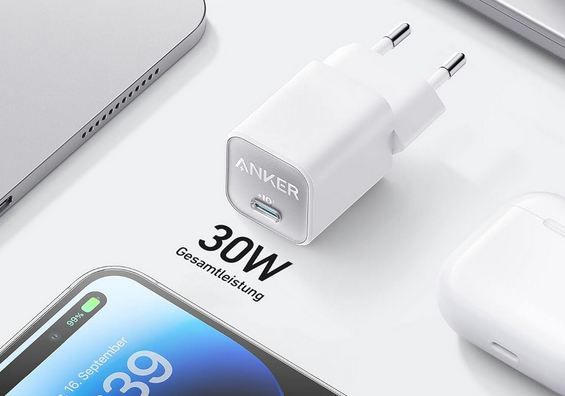 📱 Anker GaN 511 Nano 3 USB C Ladegerät mit 30W für 12,99€ (statt 19€)