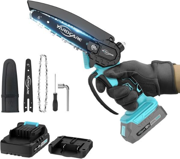 🪚 Yardcare 6 Zoll Mini Kettensäge inkl. Akku & Ladegerät für 39,99€ (statt 60€)